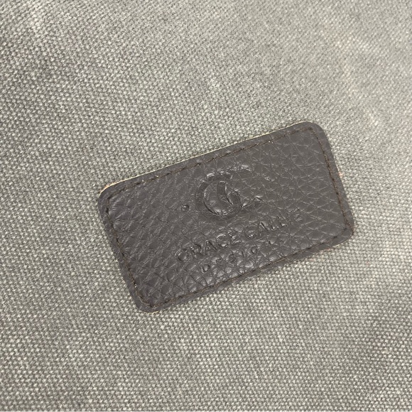 Grace Callie designs GENOVA bag in army green canvas w/leather trim-EUC - Picture 4 of 16